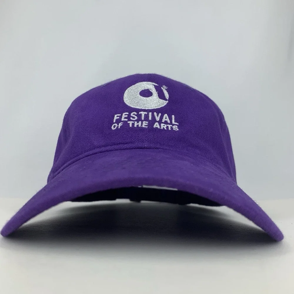 Festival of the Arts Council Hat Oklahoma City Purple Adjustable Baseball Cap